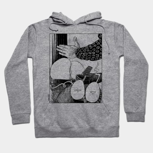 La confession (I confess) Hoodie by apolloniasaintclair